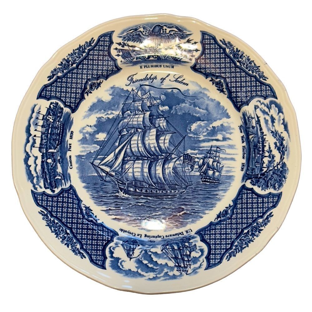 Alfred Meakin 1970’s Friendship of Salem Fair Winds Collectible Plate 10.5” #2